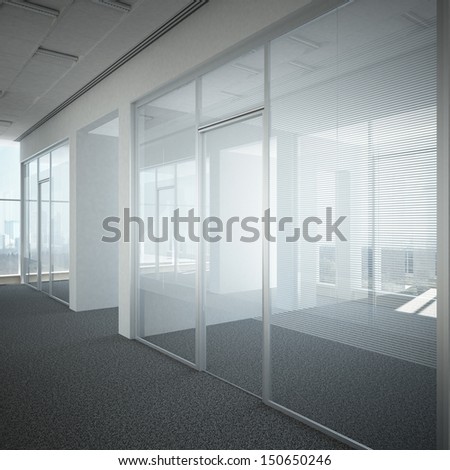 office corridor door glass