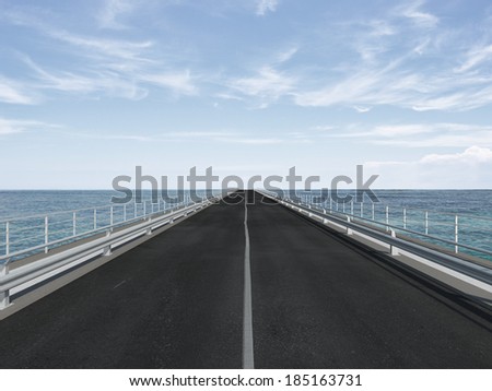 asphalt road to horizon