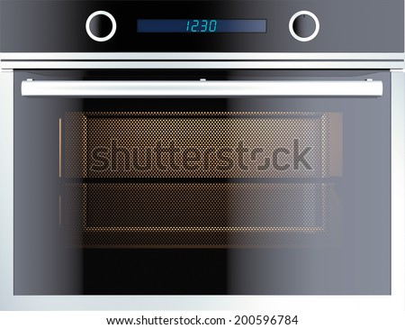 Electric oven isolated on white.