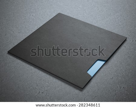 Black square envelope