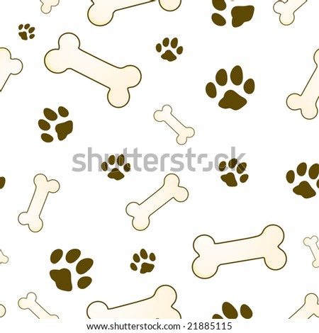 bone and paw texture in brown
