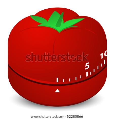 Tomato Clock Timer For Cook In Kitchen Stock Vector Illustration ...