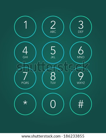 phone keypad in touchscreen device