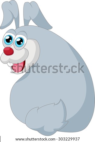 Adorable Rabbit Cartoon Stock Vector Illustration 303229937 : Shutterstock