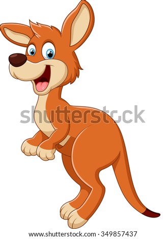 Jumping Kangaroo Cartoon Stock Photo 349857437 : Shutterstock