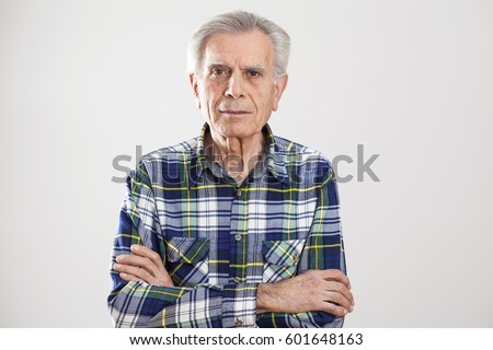 Similar – Image, Stock Photo Senior man with gray hair
