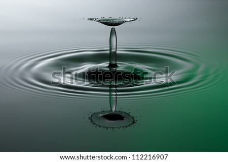 Green water drop collision