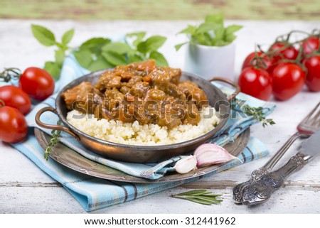 Meat stew with couscous