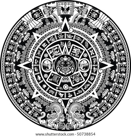 Aztec Calendar Stock Vector 50738854 : Shutterstock