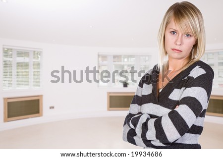 Pretty Real Estate Agent Showing Luxury Apartment