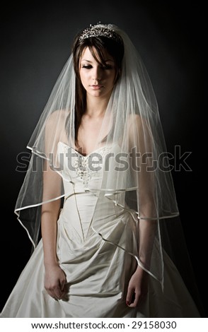 Shot of a Sad Teenage Bride