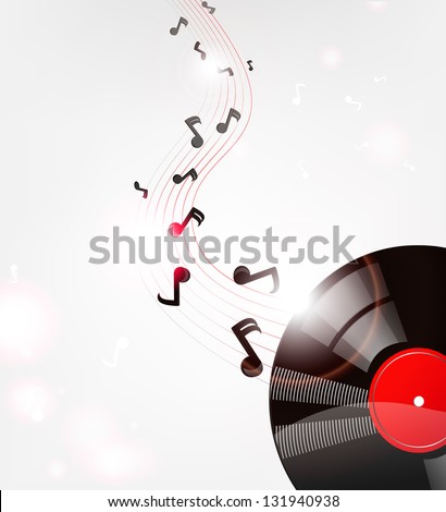 Abstract music background  illustration for your design raster