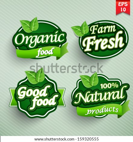 Farm fresh food label, badge or seal