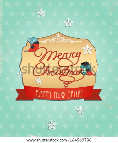 Typography Christmas Greeting Card. Merry Christmas. Raster. Stock Photo 164569736 : Shutterstock