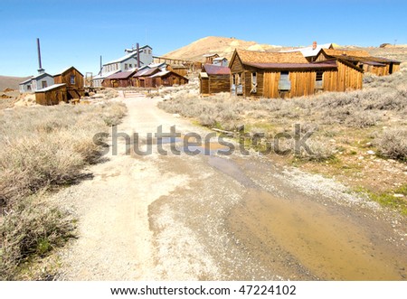 Dirt Road, Ghost Town And An Abandoned Mill Stock Photo 47224102 ...