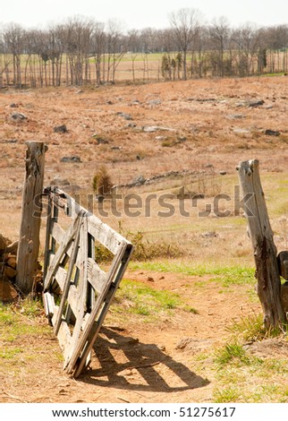 battlefield fence and gate