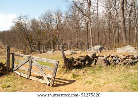 battlefield fence and gate