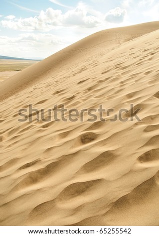 Great Sand Dunes and footsteps