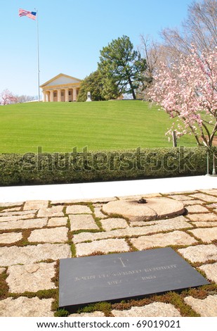 John F. Kennedy grave site, Eternal Flame and Arlington House