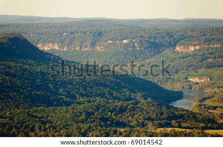 Lookout Mountain view of the Tennessee River Gorge
