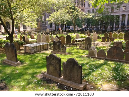Trinity Church cemetery in New York City