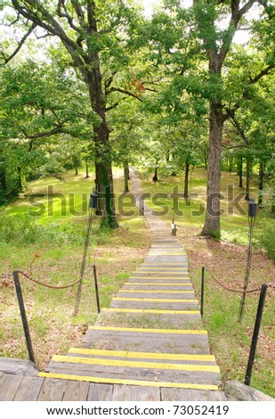 Poverty Point native american indian mound staircase