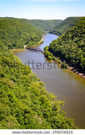 Scenic River Valley at New River Gorge