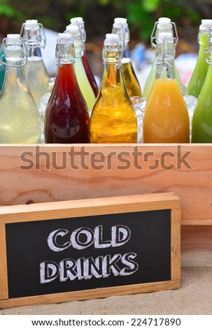 Mixed Ice Cold Juice Bottle.