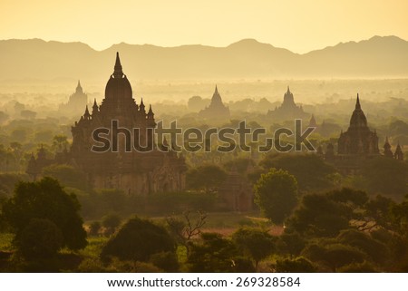 Bagan, MYANMAR - DEC 17: The Temples of Bagan(Pagan), Mandalay, Myanmar on December 17, 2014.