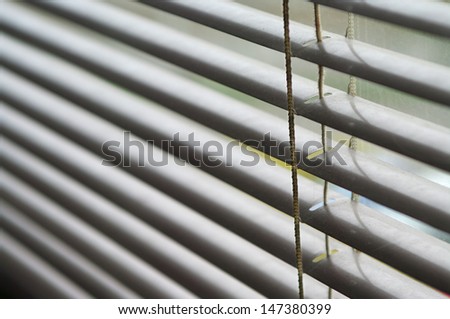 Closeup od silver venetian blinds