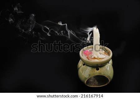 Candles and smoke