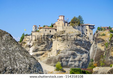 meteora monastery (Greece). It belongs to the UNESCO World Heritage Site