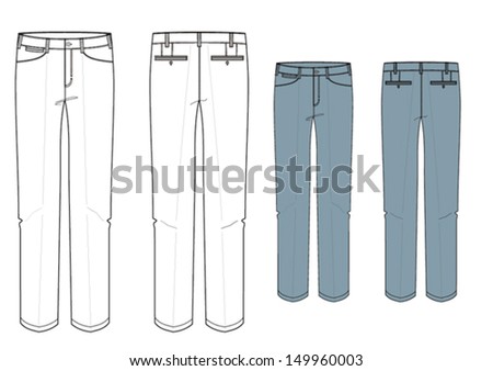 Man'S Fashion Shirt Technical Vector Drawing - 149960003 : Shutterstock