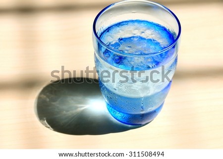 Drink water with shadow