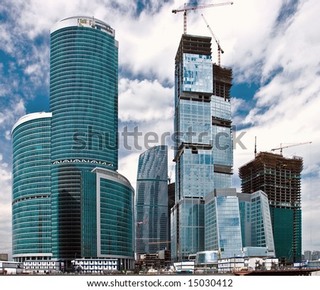 Construction of a skyscraper - big business of a financial building