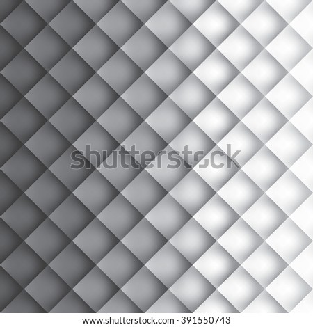 Grey squares background, pattern rhombs, mesh gradient wallpaper, transition from light to dark, vector design background