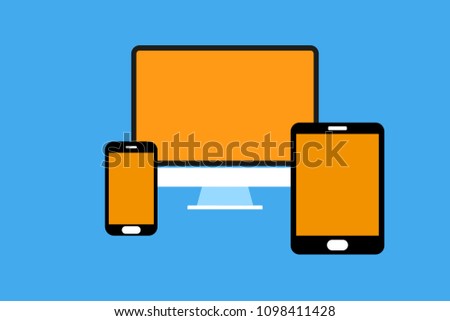 Concept of adapting systems across multiple devices from phone to tablet to desktop computer