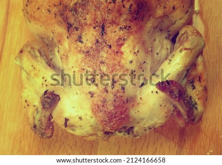 Pecena Patka s mlincima Croatian Roast chicken  Stock fotó © 