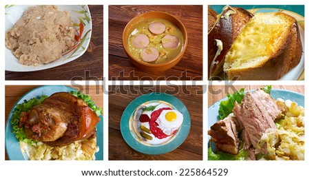 Food set.  German traditional  cuisine.