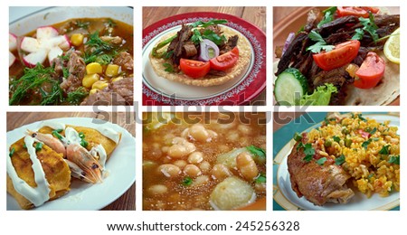 Food set . southern food.Latin American cuisine