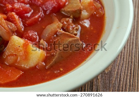 Tomato bredie -  South African stew, nclude cinnamon, cardamom, ginger and cloves as well as chilli
