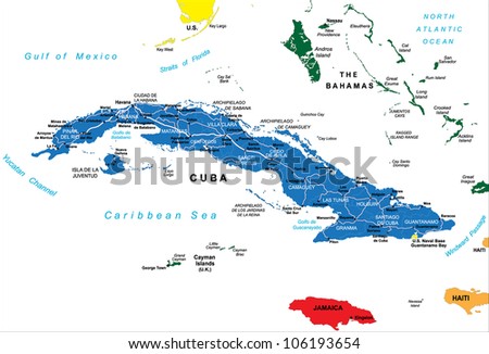 Cuba political map