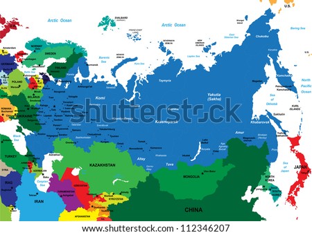 Political map of Russia