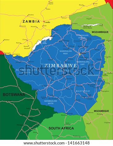 Zimbabwe map