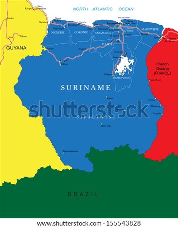 Suriname map