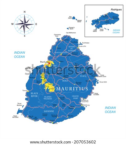 Mauritius map