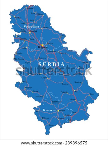 Serbia  map