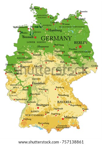 Germany physical map