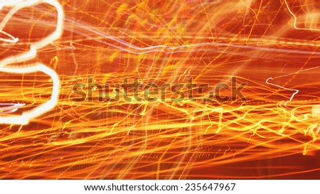 Fire lines ,abstract night fire trails celebration
