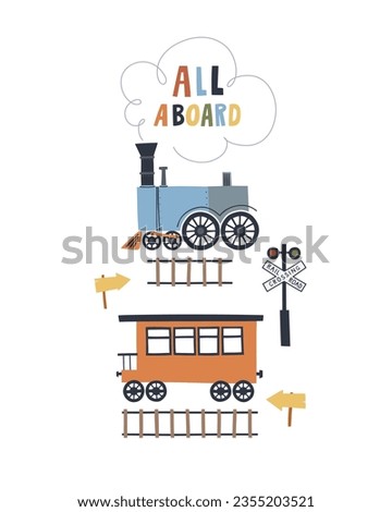 Image, Stock Photo All aboard! Rail transport